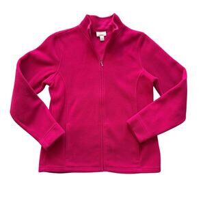 L.L. Bean fleece Jacket Women's Size M Medium Reg Pink Activewear Hiking Zip‎ up